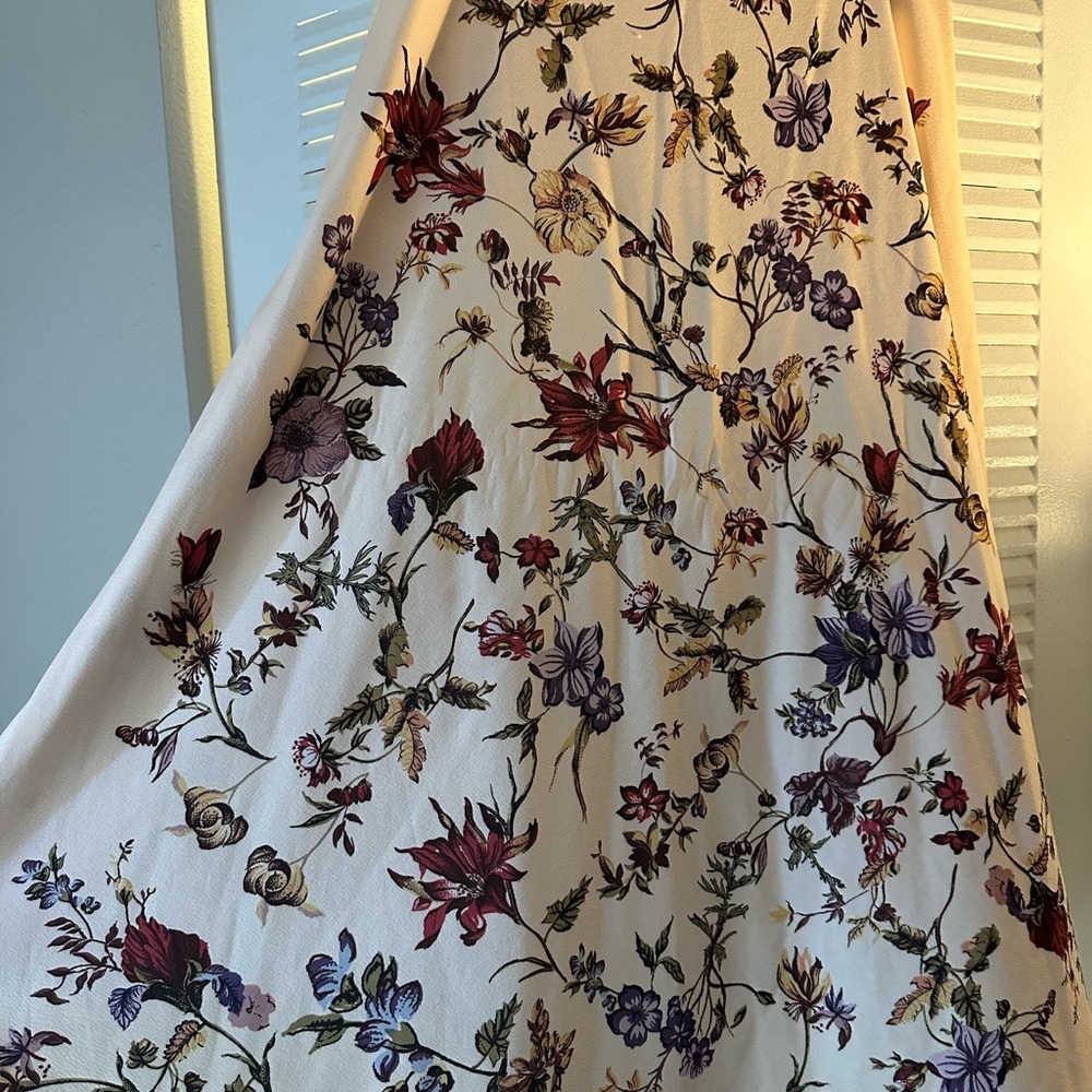 SHEIN Floral Maxi Skirt - Cream with Multicolor Print